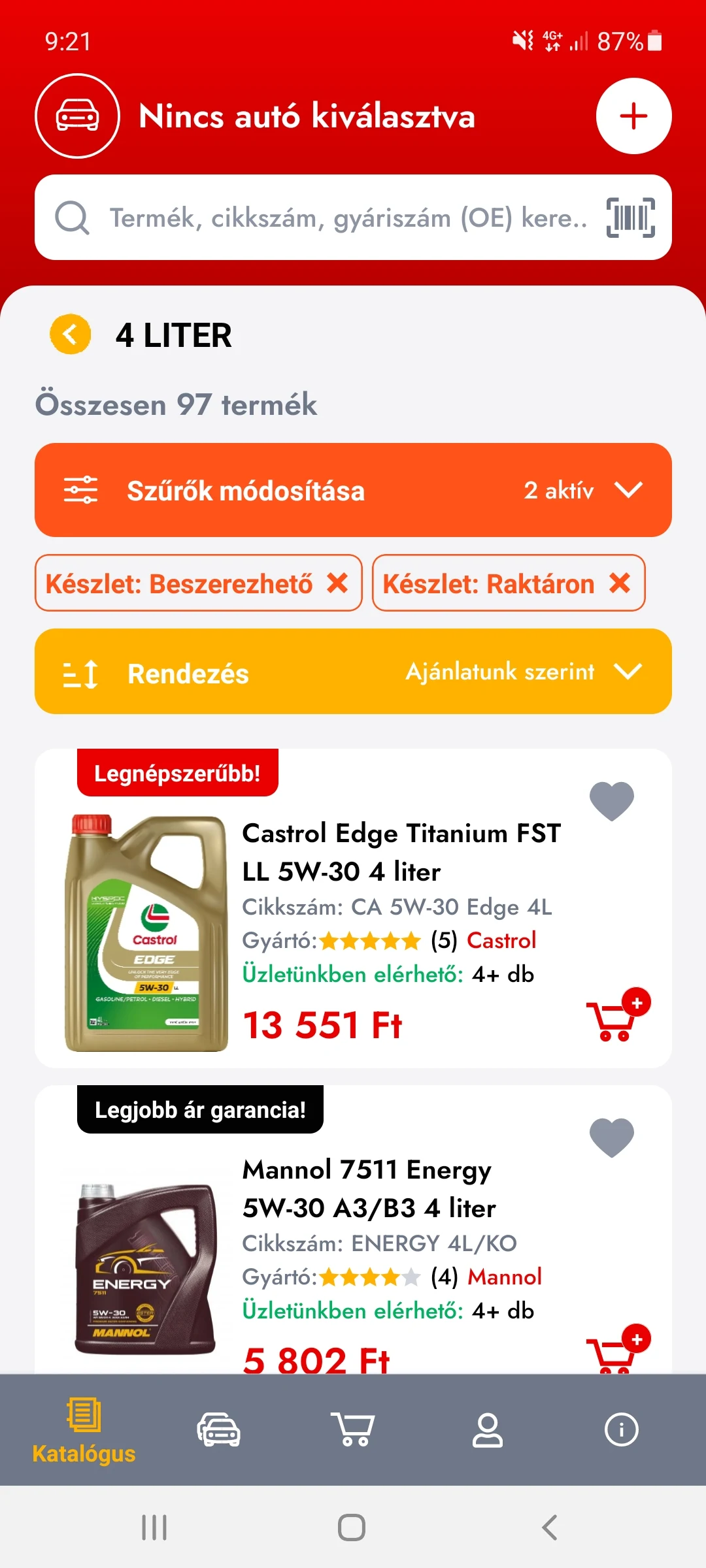 Kovács Autóalkatrész screenshot
