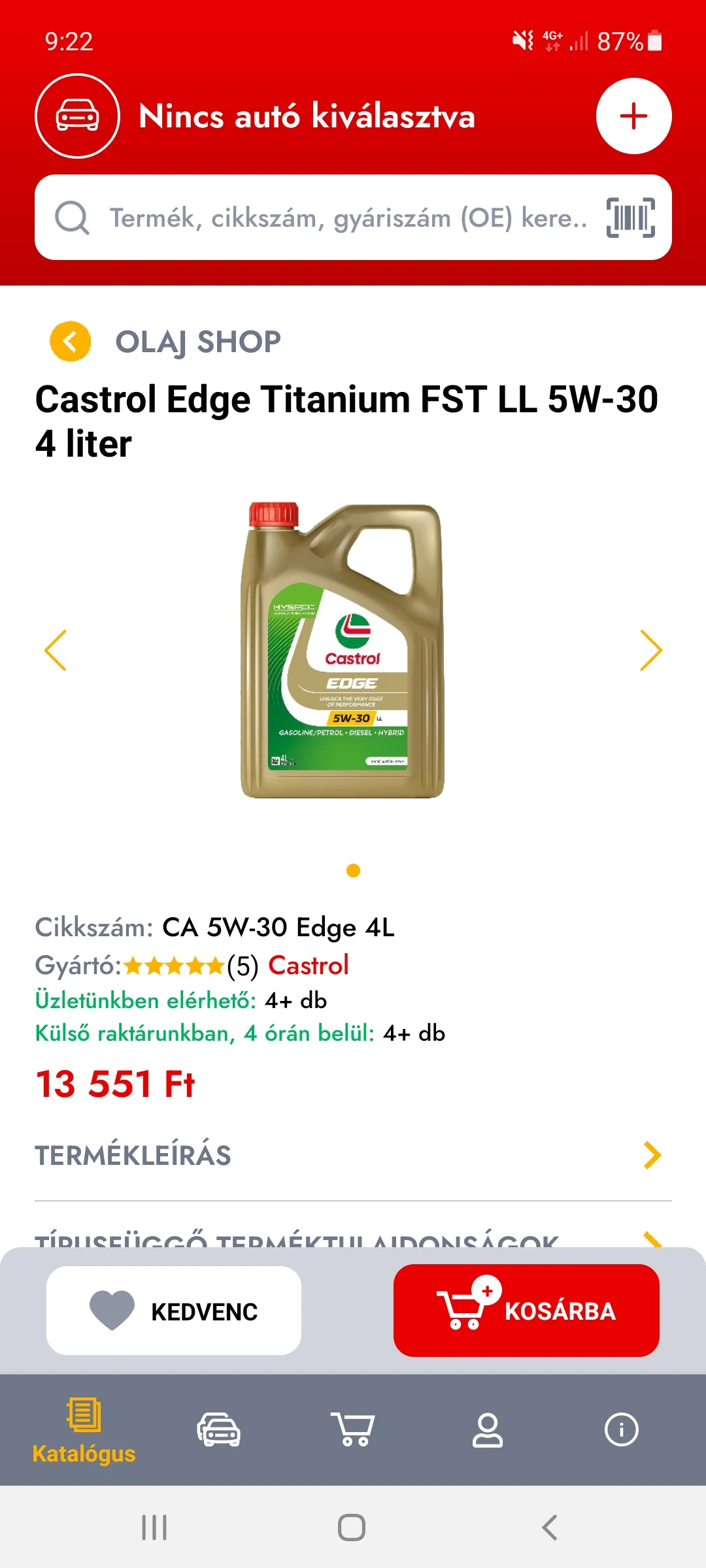Kovács Autóalkatrész screenshot